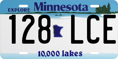 MN license plate 128LCE