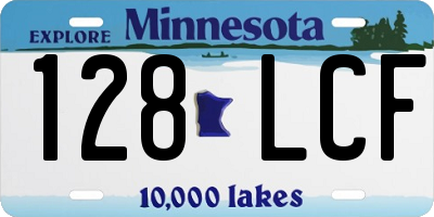 MN license plate 128LCF