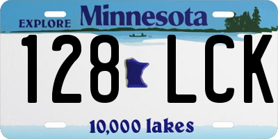 MN license plate 128LCK