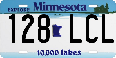 MN license plate 128LCL