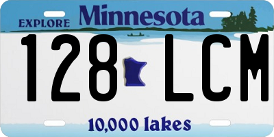 MN license plate 128LCM