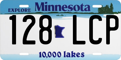 MN license plate 128LCP