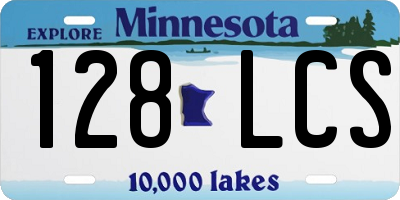 MN license plate 128LCS