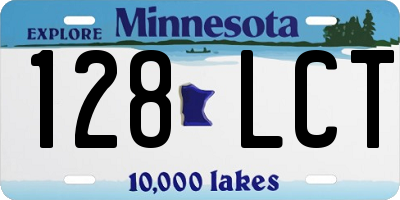 MN license plate 128LCT