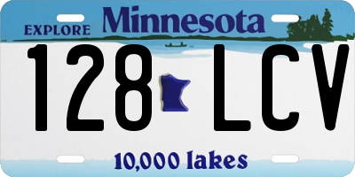 MN license plate 128LCV