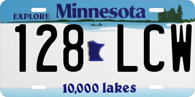 MN license plate 128LCW