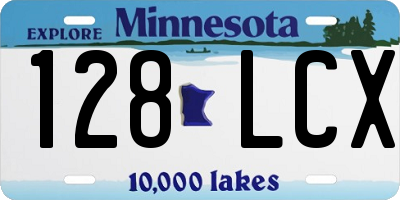 MN license plate 128LCX