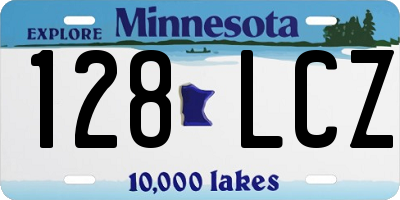 MN license plate 128LCZ