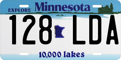 MN license plate 128LDA