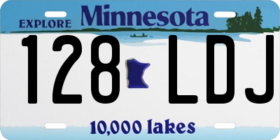 MN license plate 128LDJ