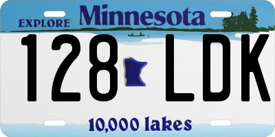 MN license plate 128LDK