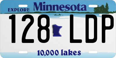 MN license plate 128LDP