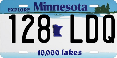 MN license plate 128LDQ