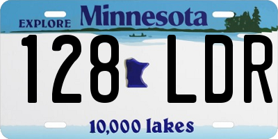 MN license plate 128LDR