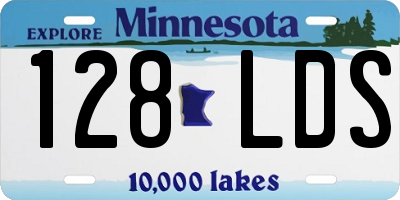 MN license plate 128LDS