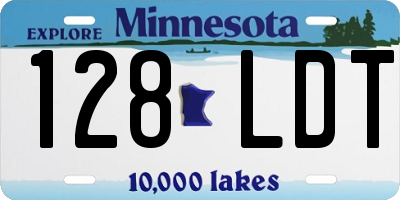 MN license plate 128LDT