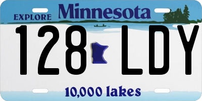 MN license plate 128LDY