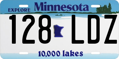 MN license plate 128LDZ