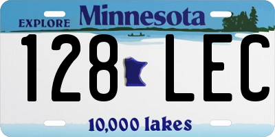 MN license plate 128LEC
