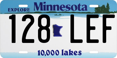 MN license plate 128LEF