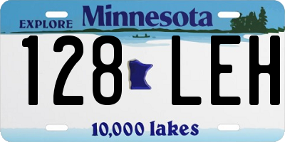 MN license plate 128LEH