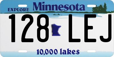MN license plate 128LEJ