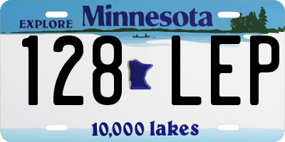 MN license plate 128LEP