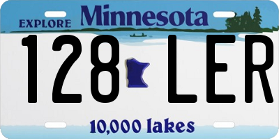 MN license plate 128LER