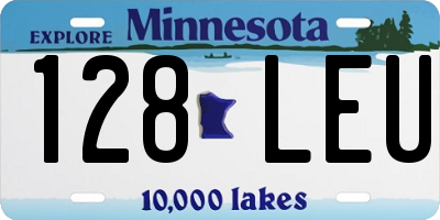 MN license plate 128LEU