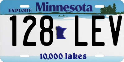 MN license plate 128LEV