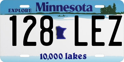 MN license plate 128LEZ
