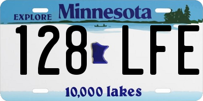 MN license plate 128LFE