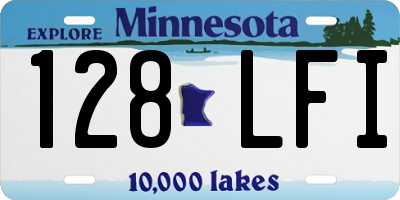 MN license plate 128LFI