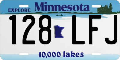 MN license plate 128LFJ