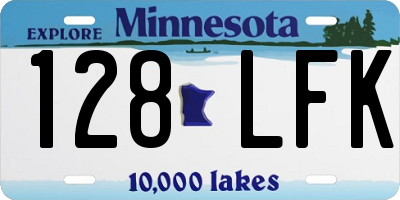 MN license plate 128LFK