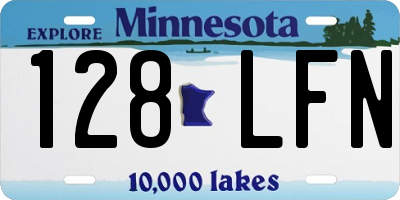 MN license plate 128LFN