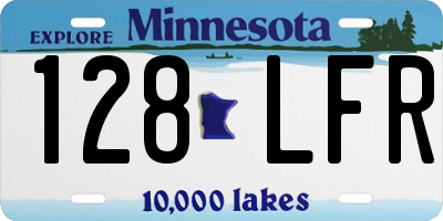 MN license plate 128LFR