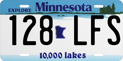 MN license plate 128LFS