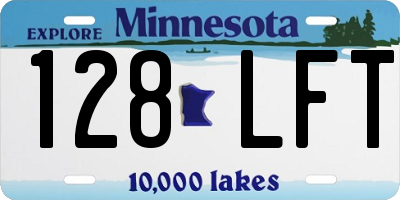 MN license plate 128LFT