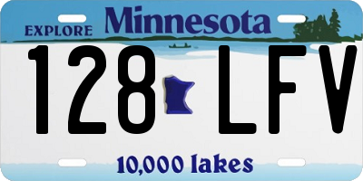 MN license plate 128LFV
