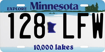 MN license plate 128LFW