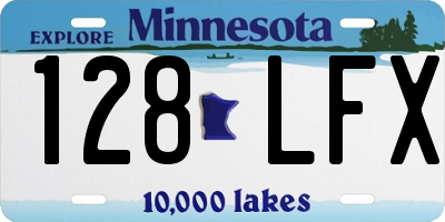 MN license plate 128LFX