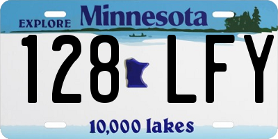 MN license plate 128LFY