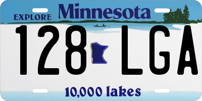 MN license plate 128LGA
