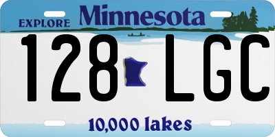 MN license plate 128LGC