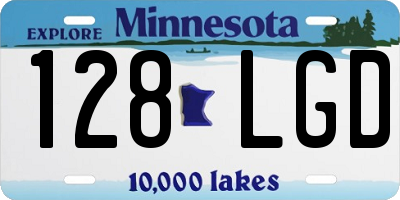 MN license plate 128LGD