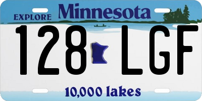 MN license plate 128LGF