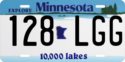 MN license plate 128LGG
