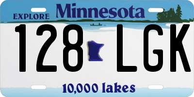 MN license plate 128LGK