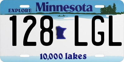 MN license plate 128LGL